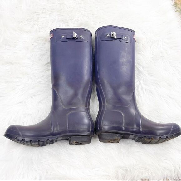 Hunter Original Tall Purple Matte Rain Boots - Picture 5 of 15